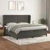 Image de VidaxL Sommier à lattes avec matelas - 200x200 cm Gris foncé