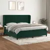 Image de vidaXL Sommier Velours Vert foncé 200x200 cm
