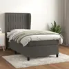 Image de vidaXL Sommier à lattes et matelas 90x190 cm - Gris foncé