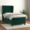 Image de vidaXL Sommier 100x200 cm - Vert foncé en velours