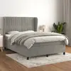 Image de vidaXL Sommier à lattes - Gris clair 140x200 cm - Velours