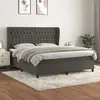 Image de VIDAXL Lit à sommier Velours Gris foncé