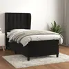 Image de vidaXL Lit avec sommier et matelas - Noir 90x190 cm