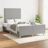 Image de vidaXL Cadre de lit avec tête de lit - Gris clair - 120x200 cm