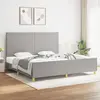 Image de vidaXL Cadre de lit sans matelas 200x200 cm - Gris clair