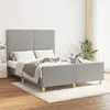 Image de vidaXL Cadre de lit - Gris clair 140x200 cm