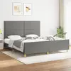 Image de VidaXL Lit sans matelas - Gris foncé 180x200 cm