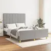 Image de Cadre de lit sans matelas gris clair 140x200 cm