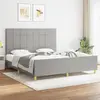 Image de vidaXL Cadre de lit - Gris clair 180x200 cm