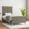 Image de vidaXL Cadre de lit Tissu Taupe 90x200 cm