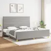 Image de vidaXL Cadre de lit sans matelas 200x200 cm - Gris clair