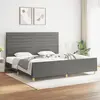 Image de VIDAXL Cadre de lit Gris foncé 200x200 cm