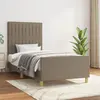Image de vidaXL Cadre de lit sans matelas - Taupe 90x200 cm tissu