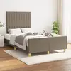 Image de vidaXL Cadre de lit avec tête de lit - Taupe 120x200 cm