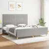 Image de VIDAXL Cadre de lit - 180x200 cm - Tissu Gris clair