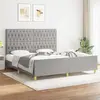 Image de vidaXL Cadre de lit sans matelas 180x200 cm - Gris clair tissu