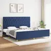 Image de VIDAXL Cadre de lit avec tête - 200x200 cm - Bleu