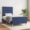 Image de vidaXL Cadre de lit avec tête de lit - Bleu 90x200 cm