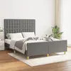 Image de VidaXL Cadre de lit gris foncé 140x190 cm Tissu