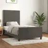Image de vidaXL Cadre de lit 90x200 cm - Gris foncé velours