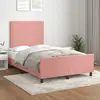 Image de VIDAXL Cadre de lit sans matelas - Rose 120x200 cm velours