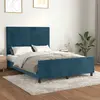 Image de vidaXL 140x190 cm Navy Blue Bed Frame