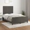 Image de VIDAXL Cadre de lit sans matelas - Gris foncé 120x200 cm velours