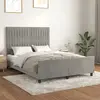 Image de vidaXL Cadre de lit sans matelas 140x190 cm Gris clair