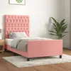 Image de vidaXL Cadre de Lit 90x200 cm Rose Velours