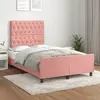 Image de Vidaxl Cadre de lit velours - Rose 120x200 cm