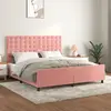 Image de vidaXL Cadre de lit 180x200 cm Sans matelas Rose Velours