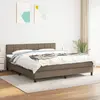Image de vidaXL Sommier à lattes et matelas 160x200 cm - Taupe