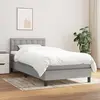Image de vidaXL Sommier avec Matelas Gris - 90 x 190 cm