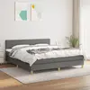 Image de vidaXL Sommier avec matelas 160x200 cm - Gris foncé