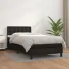 Image de VidaXL Sommier à lattes avec matelas Similicuir Noir 90x200 cm
