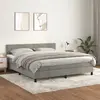 Image de vidaXL Sommier + matelas 160x200 Gris clair