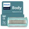 Image de Philips Bodygroom BG2010/43 - Tête de rasage de remplacement - Grille intégrée - Bleu