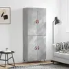 Image de VIDAXL Buffet haut Gris béton 69,5x34x180 cm