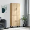 Image de vidaXL Buffet haut chêne sonoma 69,5x34x180 cm