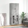 Image de VidaXL Buffet haut - Gris béton - 69,5 x 34 x 180 cm