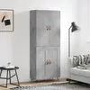 Image de vidaXL Buffet haut - Gris béton