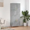 Image de vidaXL Buffet haut - Gris béton
