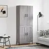 Image de vidaXL Buffet haut 69,5x34x180 cm - Sonoma gris
