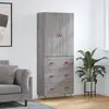 Image de vidaXL Buffet haut Sonoma gris 69,5x34x180 cm