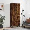 Image de vidaXL Buffet Haut - Chêne fumé - 69,5 x 34 x 180 cm
