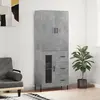 Image de vidaXL Buffet haut - Gris béton