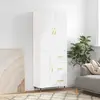 Image de vidaXL Buffet haut blanc 69,5x34x180 cm