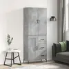 Image de vidaXL Buffet haut - Gris béton