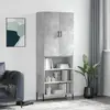 Image de vidaXL Buffet haut Gris béton 69,5x34x180 cm
