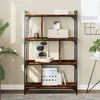 Image de vidaXL Bibliothèque 4 niveaux Chêne fumé
